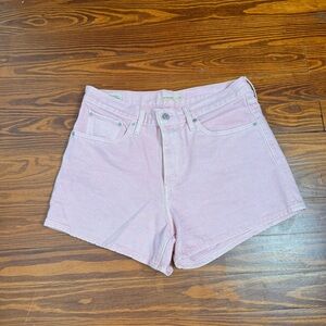 Levi's High Waist Pink Denim Shorts